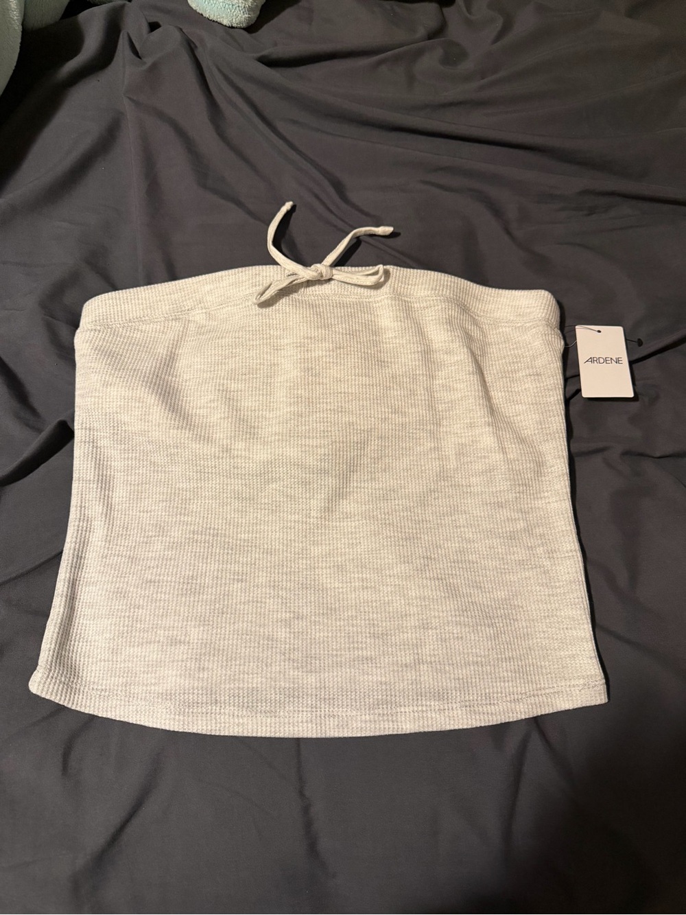 Ardene Light Gray Ribbed Strapless Tube Top
